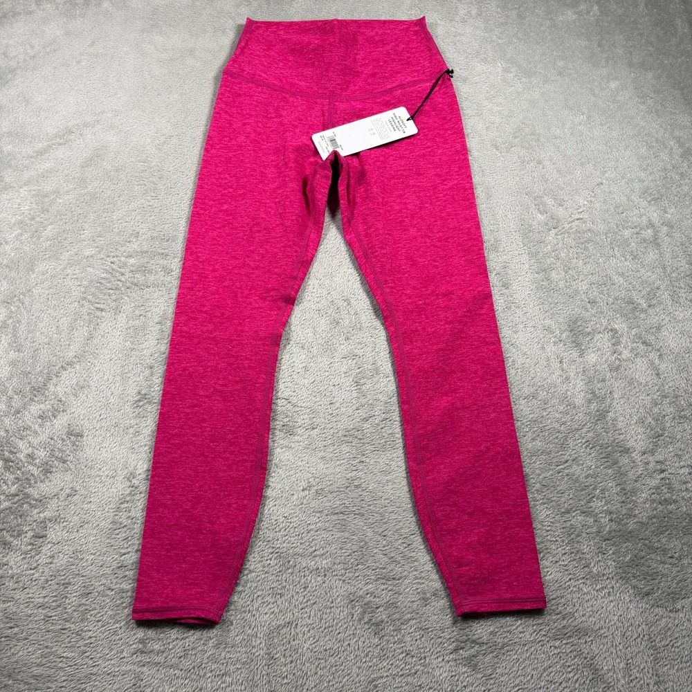 Alo Yoga Alosoft High-Waist Highlight Legging Women XS Pink Heathered 7/8 Length